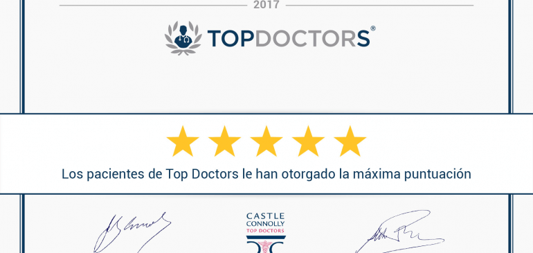 Certificado de Excelencia Top Doctors 2017